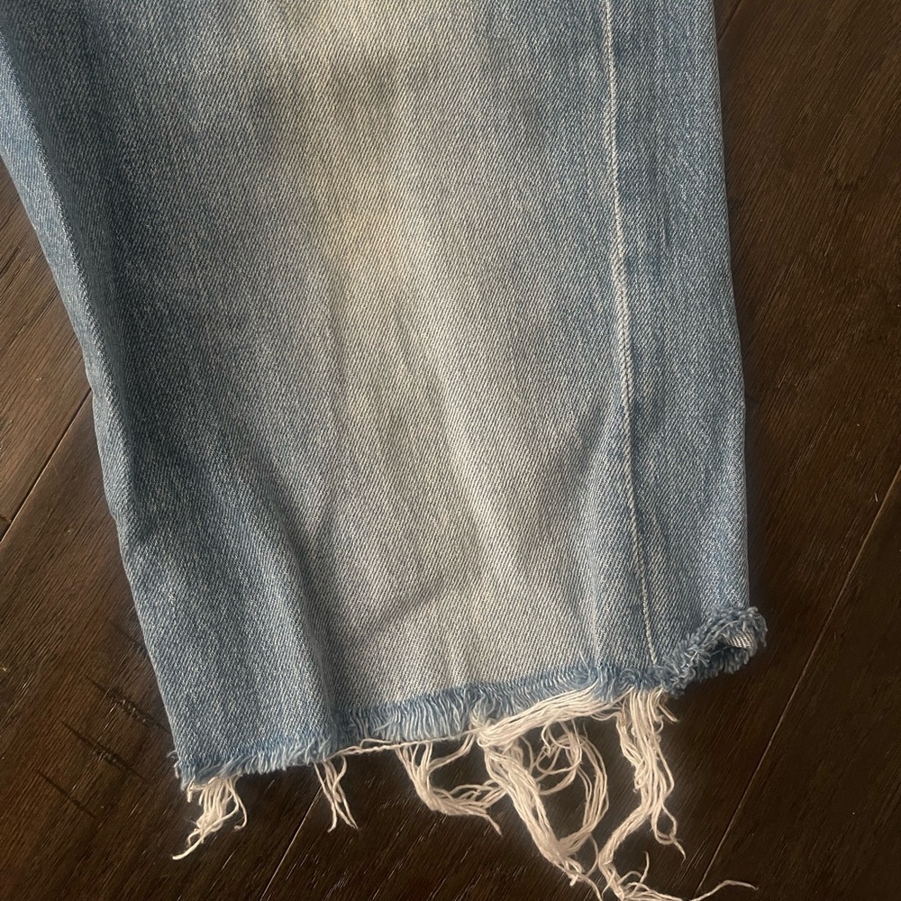 Frame Denim Le Vintage Bermuda Blue Jean Shorts Distressed High-Waisted - Picture 7 of 7